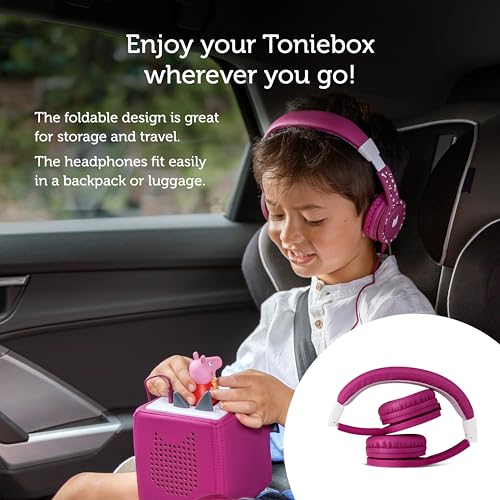 Tonies Foldable Wired Headphones for Kids - Comfortably Designed to fit On-Ear - Works with Toniebox 1 and All 3.5mm Devices - Purple - Image 5