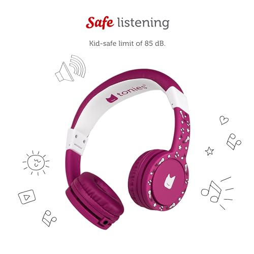 Tonies Foldable Wired Headphones for Kids - Comfortably Designed to fit On-Ear - Works with Toniebox 1 and All 3.5mm Devices - Purple - Image 3