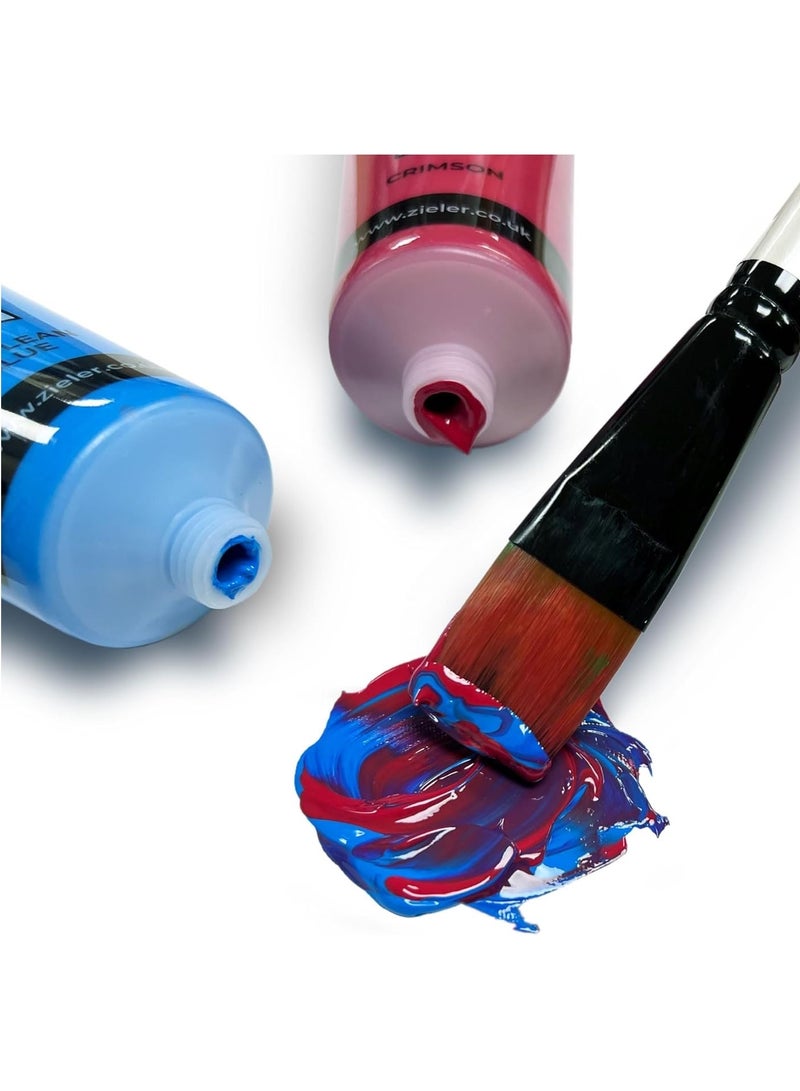 Zieler Premium Acrylic Paint Tube Titanium White 120ml Content - Image 2