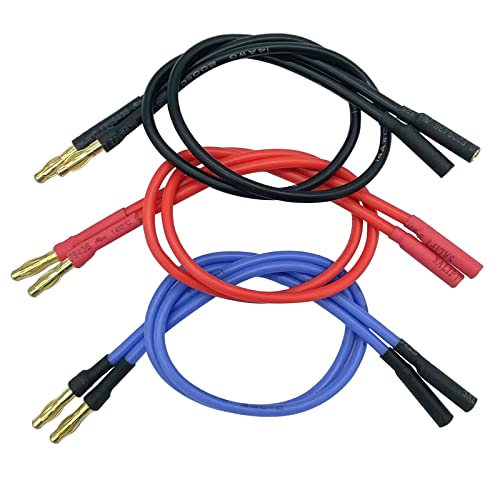 FLY RC 6PCS 4.0mm Banana Gold Bullet Connector Extension Cable for RC Brushless Motor ESC Extension Cable Wire RC Car Boat Parts - Image 1