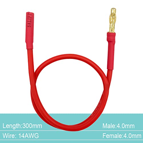 FLY RC 6PCS 4.0mm Banana Gold Bullet Connector Extension Cable for RC Brushless Motor ESC Extension Cable Wire RC Car Boat Parts - Image 4