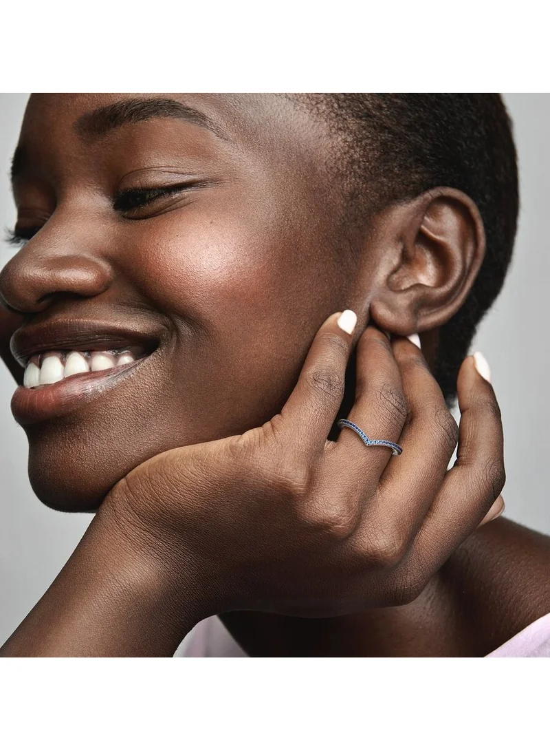 PANDORA Pandora Timeless Wish Sparkling Blue Ring, Size 52