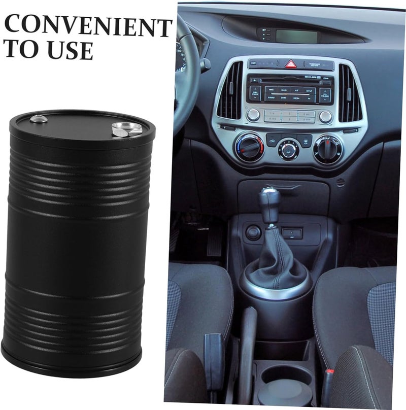 Creative Car Ashtray with Lid Portable Alloy Smokeless Ash Holder for Vehicle Durable Ashtray for Cigarettes Stylish Auto Accessory for Interior Use - Image 4