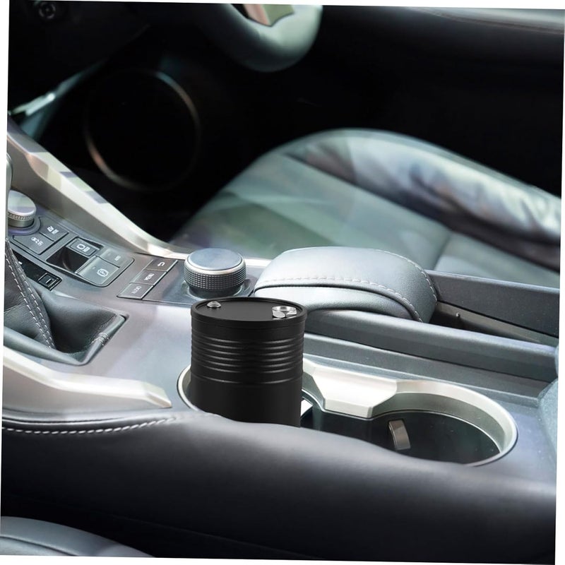 Creative Car Ashtray with Lid Portable Alloy Smokeless Ash Holder for Vehicle Durable Ashtray for Cigarettes Stylish Auto Accessory for Interior Use - Image 5