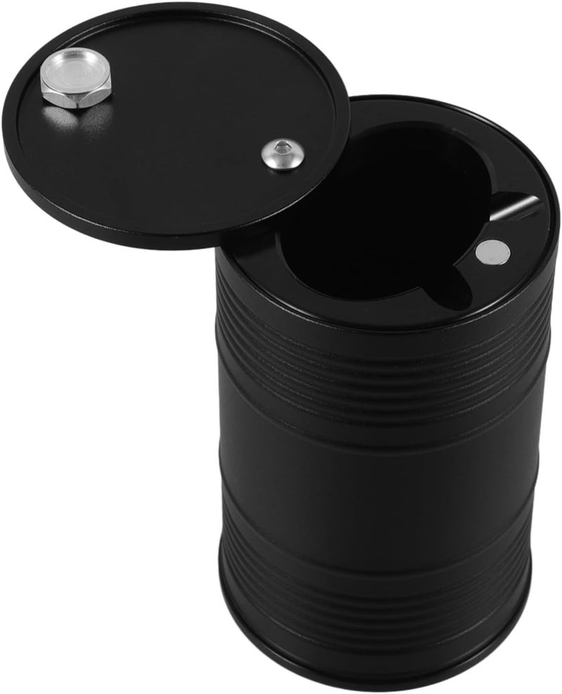 Creative Car Ashtray with Lid Portable Alloy Smokeless Ash Holder for Vehicle Durable Ashtray for Cigarettes Stylish Auto Accessory for Interior Use - Image 1