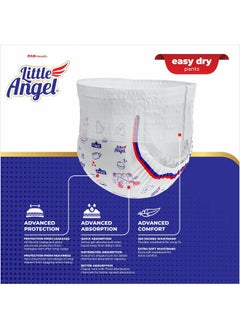 Little Angel Baby Easy Dry Diaper Pants With 12 Hrs Absorption Medium (M) Size 74 Count, 7-12 Kgs - M (74 Pieces)  - Image 4