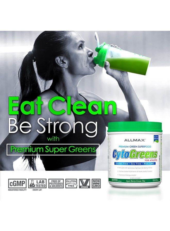 AllMax Nutrition Cytogreens Super Greens Powder, Infused with Spirulina, Spinach & Barley Grass, Supports Immune Health and Digestive Function, Vegan Friendly, 125 Grams - Image 2