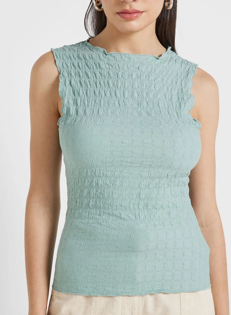 TOPSHOP Textured Vest Top