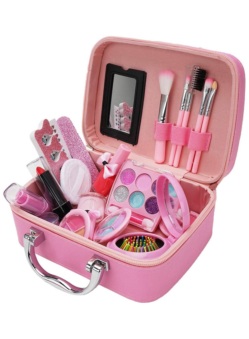 بلومنغ تايم طقم مكياج مع حقيبة تخزين لون وردي محمول ومتين وقابل للغسل - Image 1