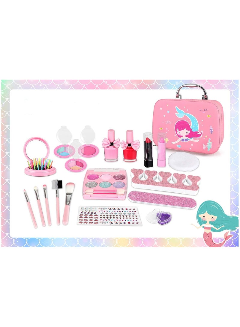 بلومنغ تايم طقم مكياج مع حقيبة تخزين لون وردي محمول ومتين وقابل للغسل - Image 2