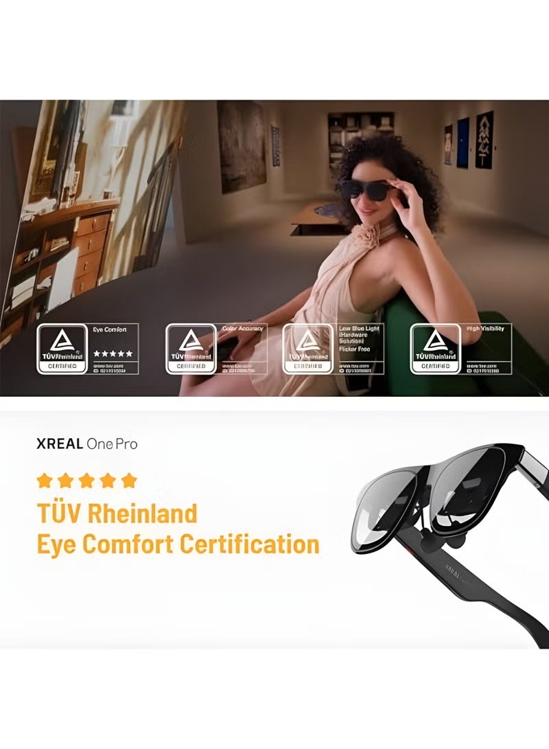 اكسريال نظارات الواقع المعزز XREAL One Pro مع شريحة X1، 3 درجات حرية، زاوية رؤية 171 درجة، 57 درجة، 120 هرتز، صوت BOSE، شاشة OLED من Sony، 3 أوضاع تعديل، متوافقة مع PS5، Nintendo Switch 2، iPhone 16/15، Steam Deck، الكمبيوتر الشخصي، Android وiOS - مقاس l - Image 5
