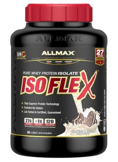ALLMAX Nutrition, Isoflex, 100% Pure Whey Protein Isolate (WPI Ion-Charged Particle Filtration), Cookies & Cream, 5 lb (2.27 kg)