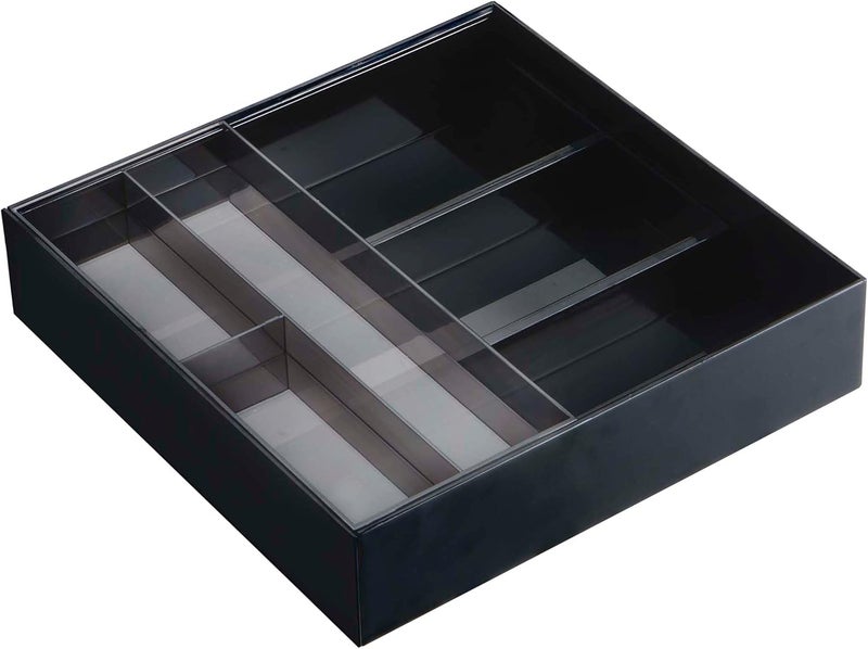 Yamazaki Home Expandable Cutlery Drawer Organizer-Kitchen Silverware Utensil Storage Tray, One Size, Black - Image 5
