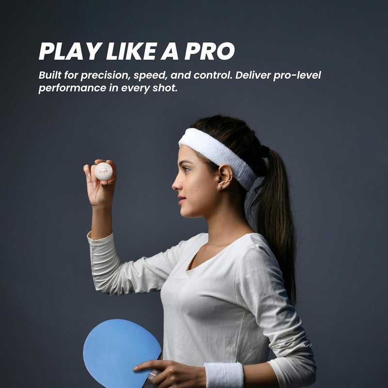 DIOS PRO Table Tennis Balls TT Ball - (40mm, Ping Pong Ball Pack of 4,White) with Top Grade ABS Rating, 40+ for Professional Matches, tt Balls 3 Star - Image 2