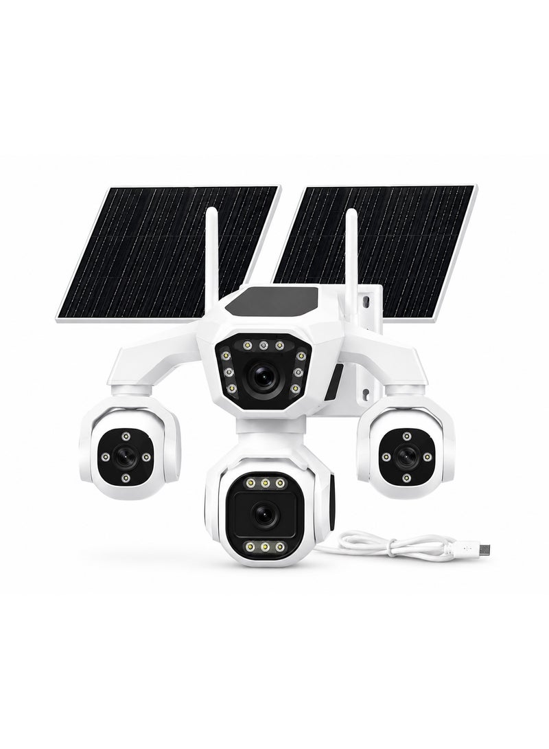 IOMA IO-S04 4G LTE solar powered 4k smart security camera with dual solar panel 16000mah battery night vision & two-way audio