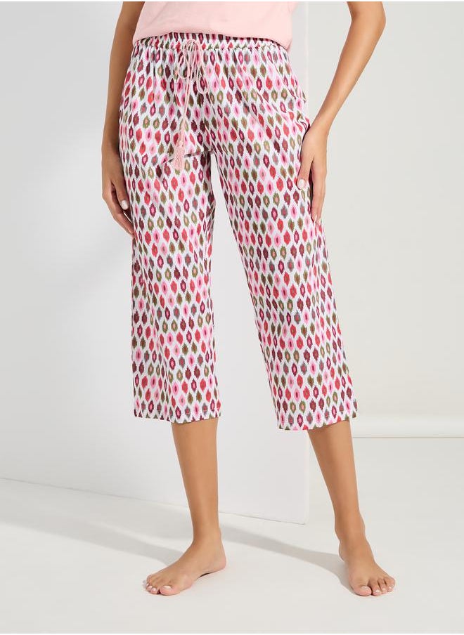 Styli - Tassel Tie T-Shirt & Geo Capri Set - Image 1