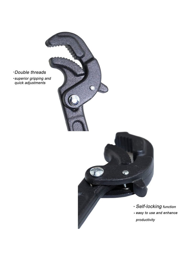 SYOSI 2 Piece Multi-Function Universal Wrench Set Self Adjusting Spanner Quick Power Grip Pipe Wrench For Auto Repair And Home Maintenance - Image 5
