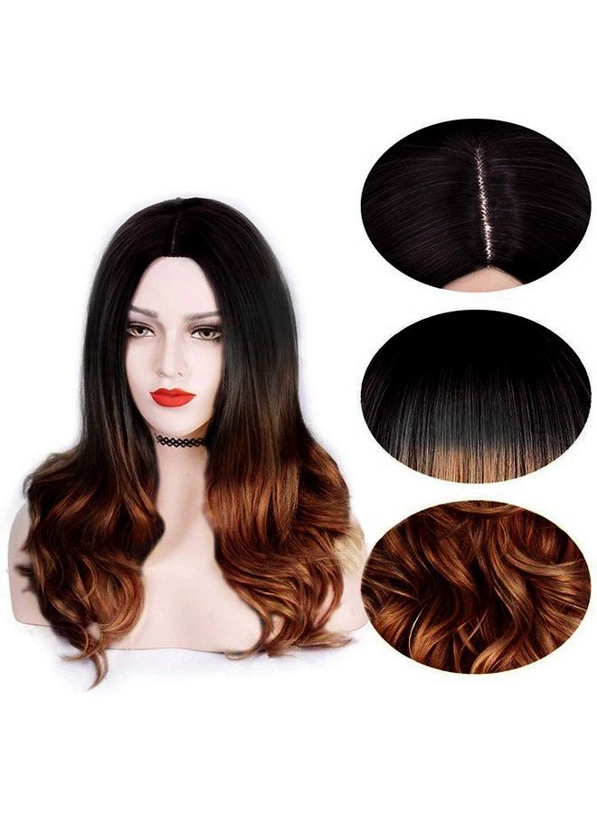 Paradise Full Head Synthetic Women Wigs Long/Women Wigs Natural Hair (Curly Black + Ombre) (Free 2 Wig Cap+ Carry Pouch)  - Image 2