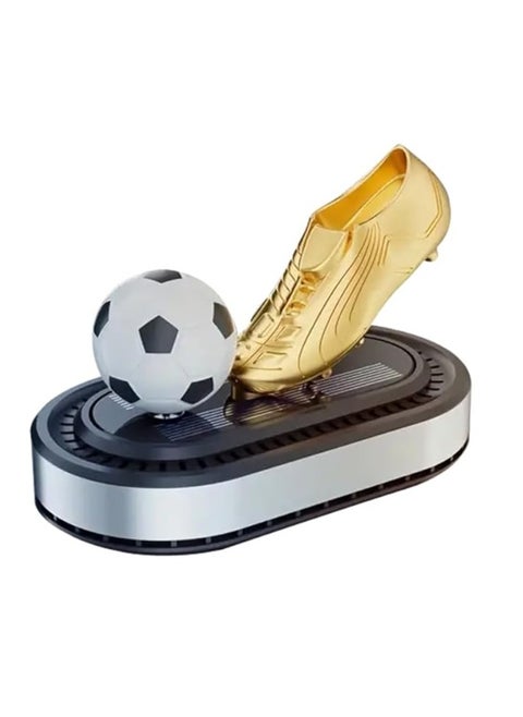 Beautifully Designed Football with Golden Boot Solar Powered Car Perfume Diffuser/Dispenser For Car Dashboard, Auto Rotation Fan