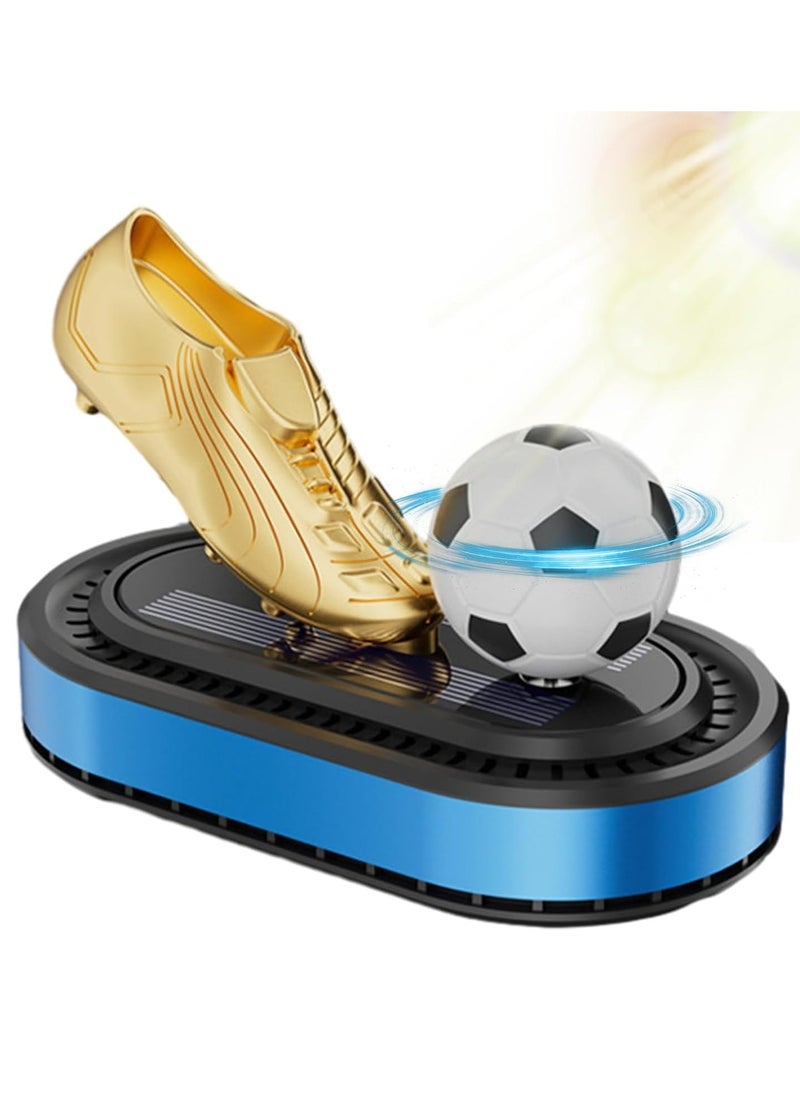 Beautifully Designed Football with Golden Boot Solar Powered Car Perfume Diffuser/Dispenser For Car Dashboard, Auto Rotation Fan