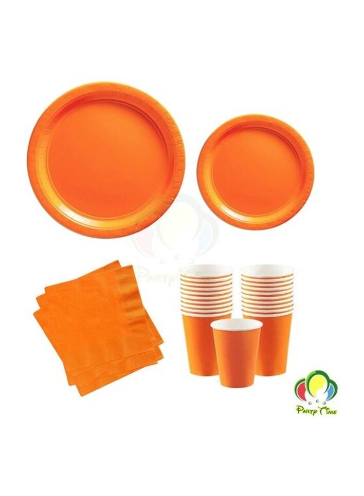 Birthday Party Tableware Set, Orange Party Theme