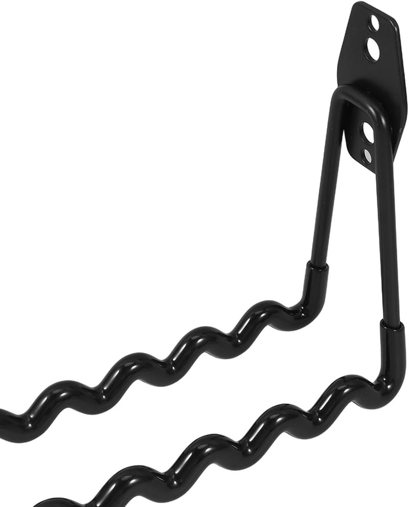 TIDTALEO 2pcs Garage Metal Storage Hooks Non-Slip Wavy Iron Hooks with Frosted Surface Heavy Duty Basement and Garden Hanging Rack Organizer - Image 3
