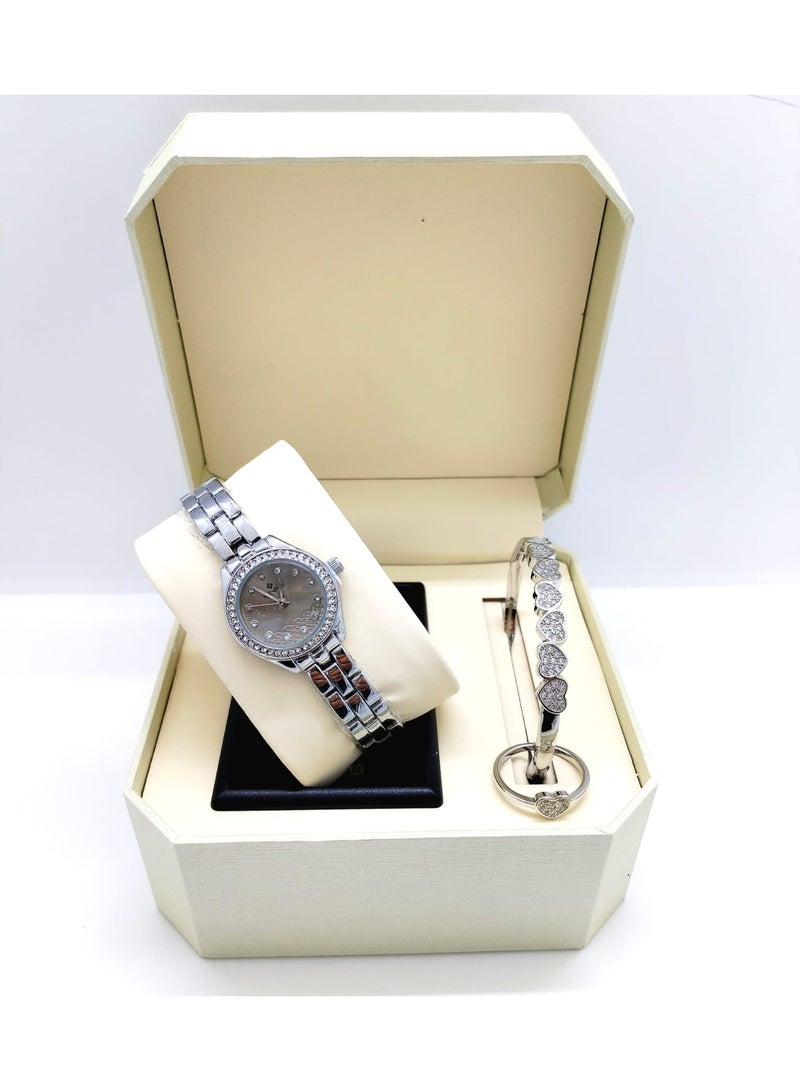 XII Women's watch set consisting of a watch, bracelet and ring