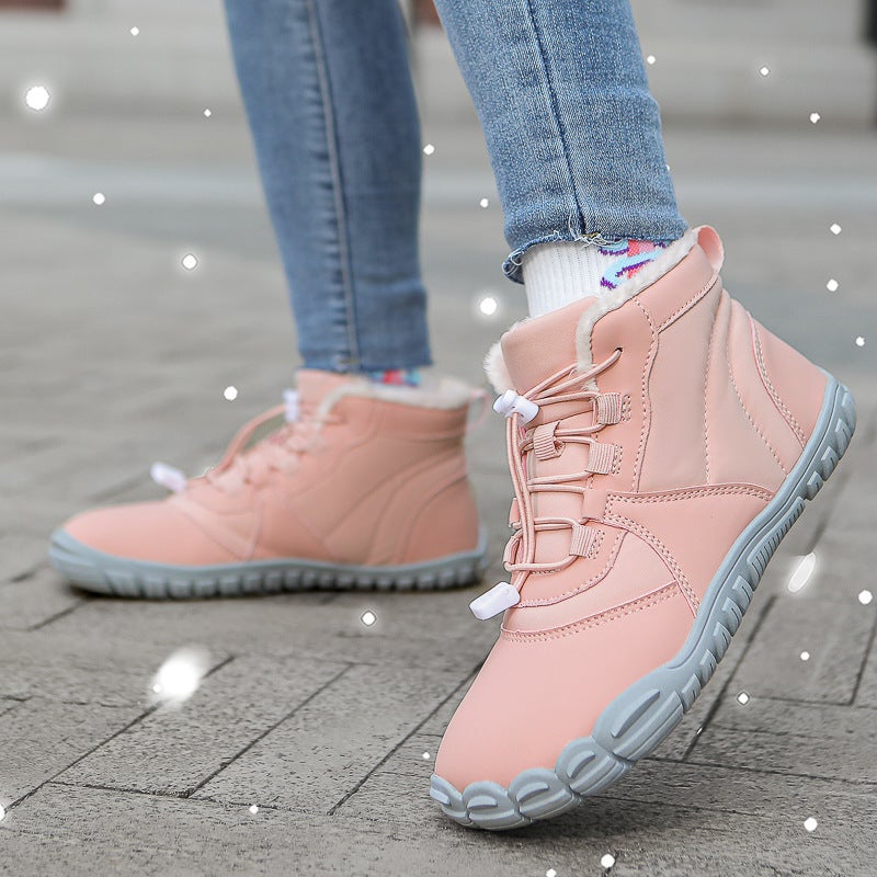 New Outdoor Five-Finger Waterproof Anti-Slip Men''s Snow Boots Barefoot fleece-lined Thickened Hiking Shoes Women''s Warm Cotton Shoes - Image 4