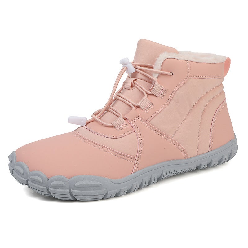 New Outdoor Five-Finger Waterproof Anti-Slip Men''s Snow Boots Barefoot fleece-lined Thickened Hiking Shoes Women''s Warm Cotton Shoes - Image 1