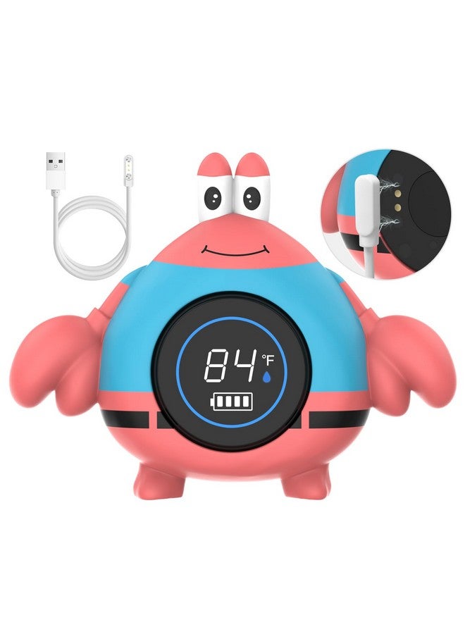 Babyelf Baby Rechargeable Thermometer, Bath Tub Water Thermometer Safety, Floating Toy for Infant Toddler Bathtub Pool with Temperature Warning - Image 1