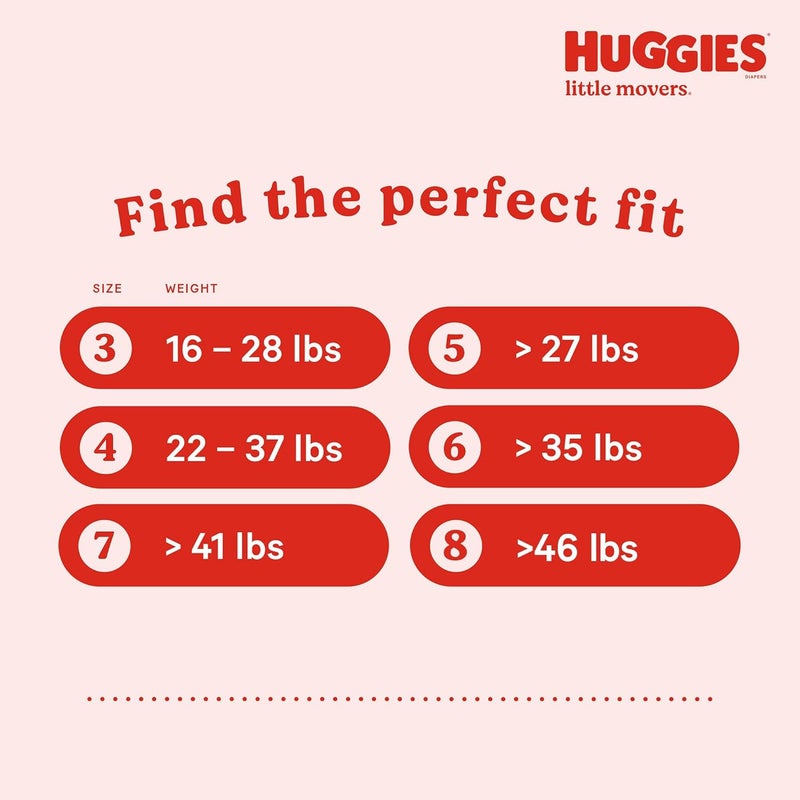 HUGGIES حفاضات هاجيز ليتل موفرز مقاس 8 - Image 2
