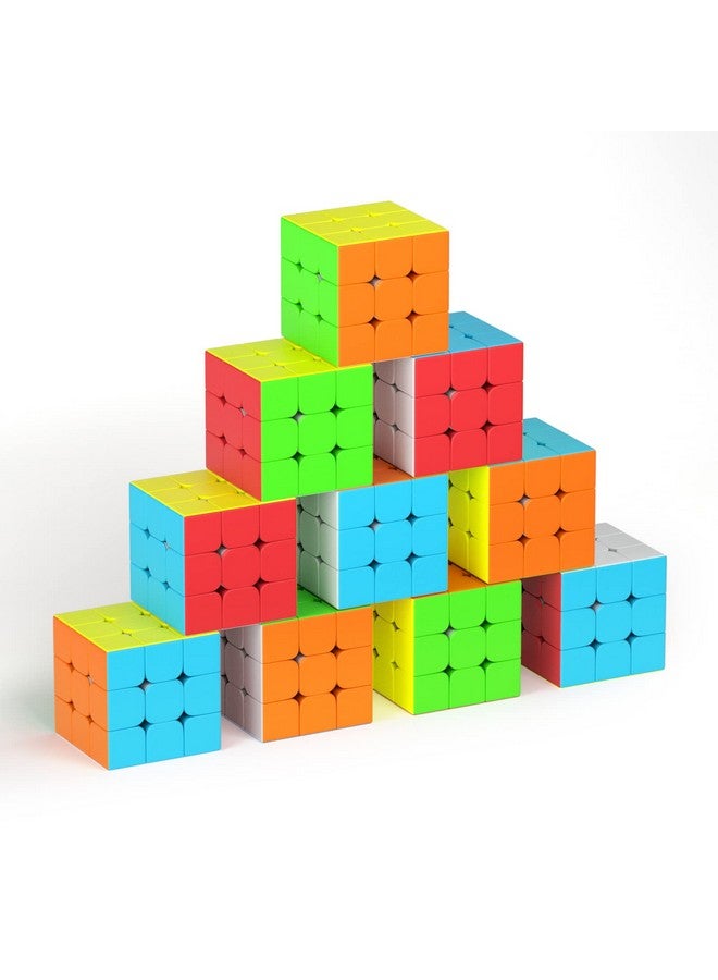 VDEALEN Full Size 3x3x3 Speed Cube Set, 2.2in Puzzle Party Favors Toy Stickerless Magic Cube Set, School Classroom Prize for Students, Birthday Party Stocking Stuffers Gifts for Kids Teens Adults(10 Pack) - Image 1