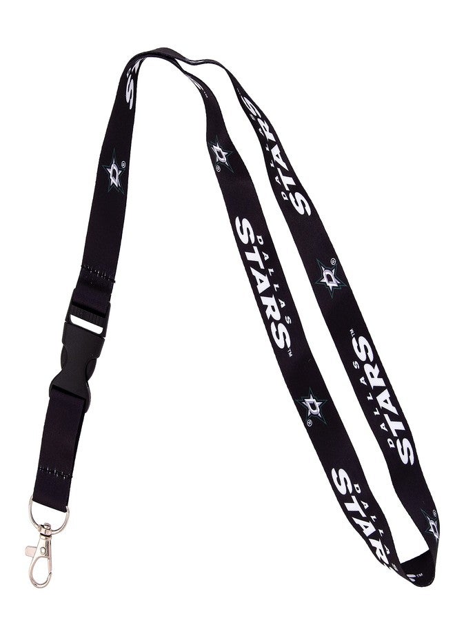 Desert Cactus Dallas Stars Lanyard NHL National Hockey League Car Keys ID Badge Holder Keychain Detachable Breakaway Snap Buckle (Lanyard 2 - Black) - Image 1