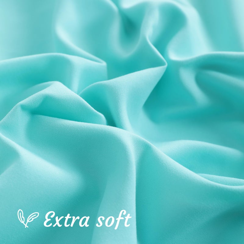 إن تي باي حالات وسادة NTBAY King مجموعة من 2 2 حزمة ميكروفيات microfiber 20x40 وسادة ناعم التجاعيد تتلاشى وصمة عار وسادة أكوا مع إغلاق المظروف 20x40 بوصة - Image 5