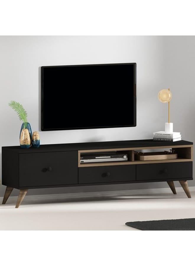 ريترو RA-U50 ترابيزة تلفزيون 150×45×35سم - أسود - Image 2