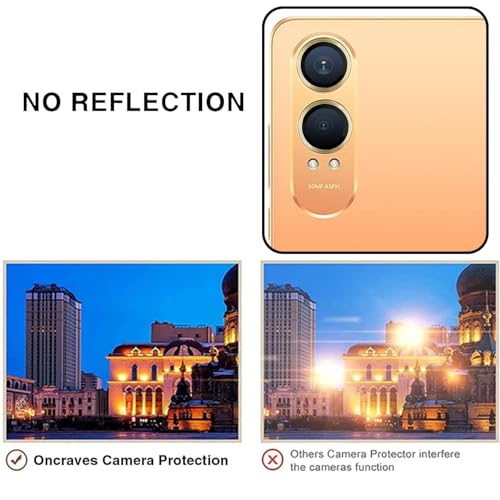 ZARALA ZARALACamera Lens Screen Protector For OnePlus Nord CE4 Lite 5G Alloy Matelic Anti Scratch Camera Ring For OnePlus Nord CE4 Lite 5G - Gold - Image 4