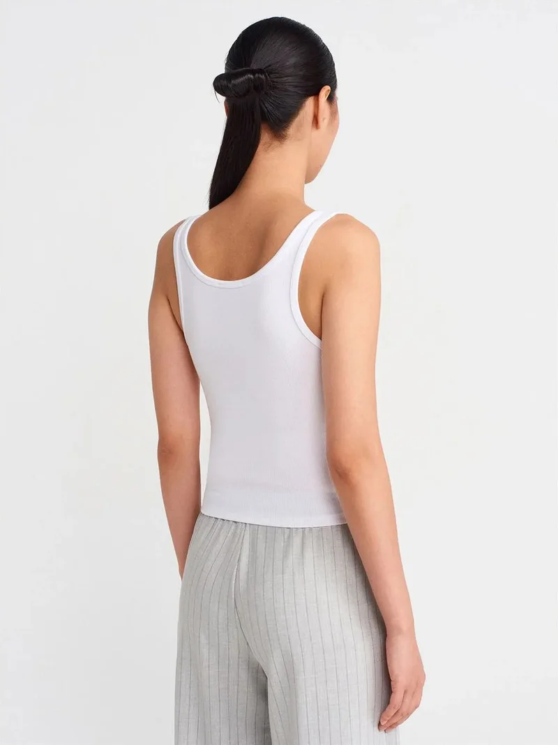 ديلفين Dilvin Slim Fit Crop Cami Blouse