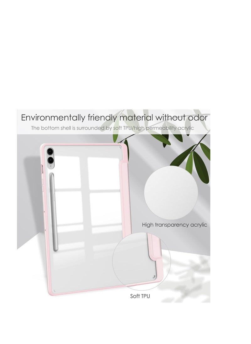EVO Case for Samsung Galaxy Tab S9 FE 5G 2023 with S Pen Holder, Slim Lightweight Trifold Smart Case, Auto Wake/Sleep, Pink  - Image 4