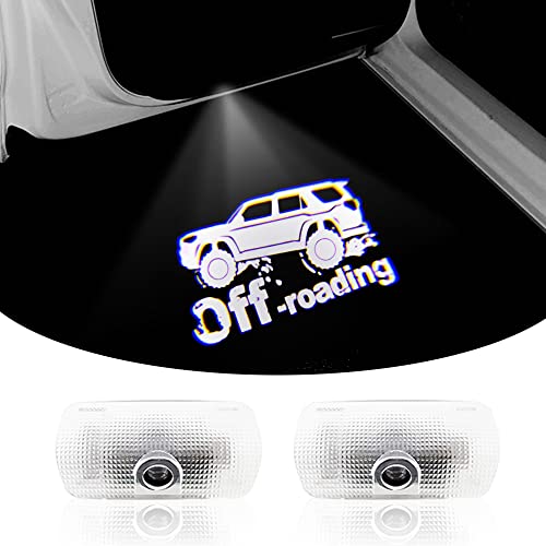 uunonaha 2PCS Car Door Logo Lights Courtesy Projector Laser Welcome Light LED 3D Ghost Shadow Lamp Accessories Compatible for 4Runner 2015-present (Off-Roading car) - Image 1