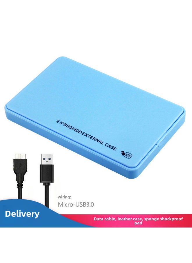 ماركة غير محددة محرك أقراص صلبة خارجي محمول USB 3.0 ميكانيكي بمنفذ تسلسلي Sata مقاس 2.5 بوصة بدون أدوات، لا يحتاج إلى براغي - اللون: U25Q730M-BP - بدون جراب جلدي أزرق فاتح  - Image 1