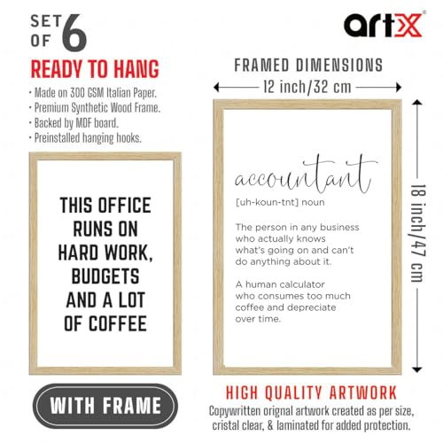 ArtX Paper Charted Accountant Motivational Quotes For Decoration, Inspirational Team Building Quotes For Home, Office Decoration Items and Study Room Decor, Multi Size, Set of 6 - Image 4