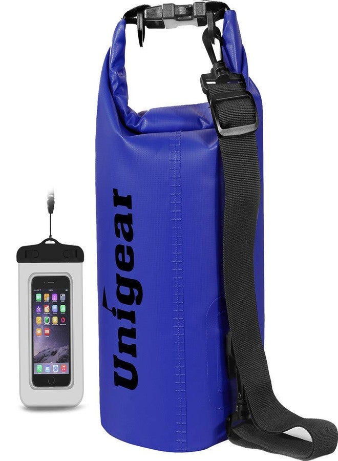 Unigear Dry Bag Waterproof, Floating and Lightweight Bags for Kayaking, Boating, Fishing, Swimming and Camping with Waterproof Phone Case (Blue, 2L) - Image 1