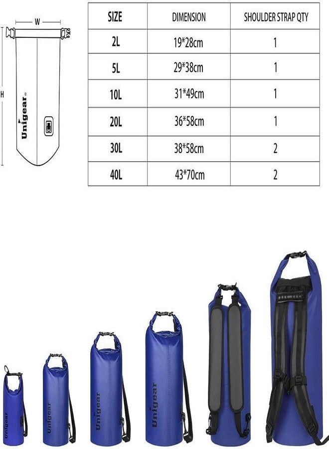 Unigear Dry Bag Waterproof, Floating and Lightweight Bags for Kayaking, Boating, Fishing, Swimming and Camping with Waterproof Phone Case (Blue, 2L) - Image 4