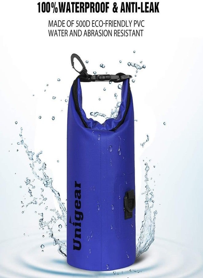 Unigear Dry Bag Waterproof, Floating and Lightweight Bags for Kayaking, Boating, Fishing, Swimming and Camping with Waterproof Phone Case (Blue, 2L) - Image 3