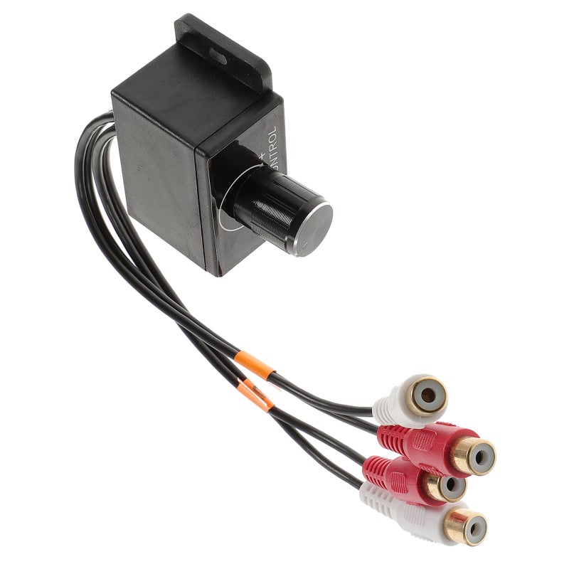 Car Stereo Amplifier Gain Level Bass Audio Volume Control Knob with 2 RCA Connector - Image 5