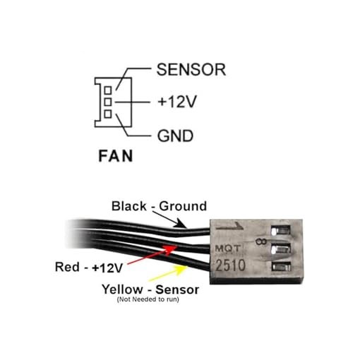 Coolerguys Dual Ball Bearing 12v 3pin Fan (120x25mm, High Speed) - Image 5