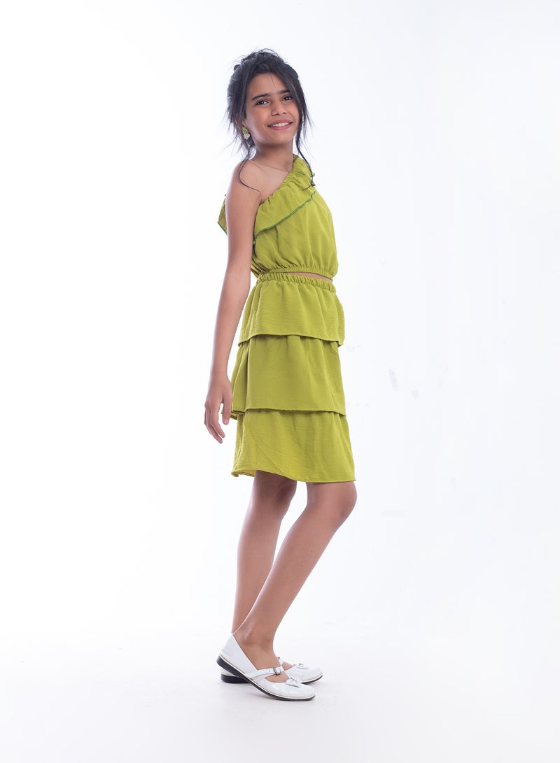 بيبو_طقم اون شولدر للبنات_كيوي - Image 2