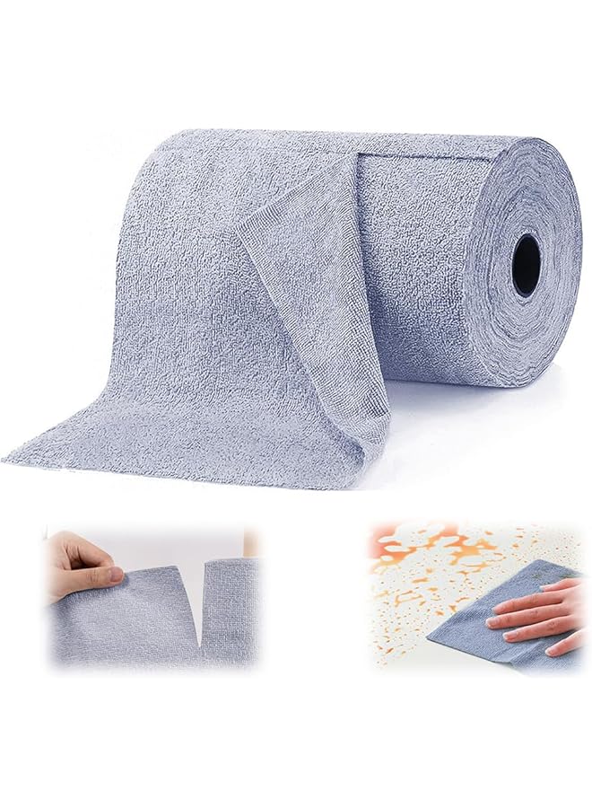 promass Disposable Dish Cloths, Microfiber Cleaning Cloth, Reusable Paper Towels, Wet Dry Cleaning Cloth, Kitchen Cleaning Rags, Window Cleaning Cloths Rag Cleaning Wipes for Car, 20 Sheets (Blue) - Image 1