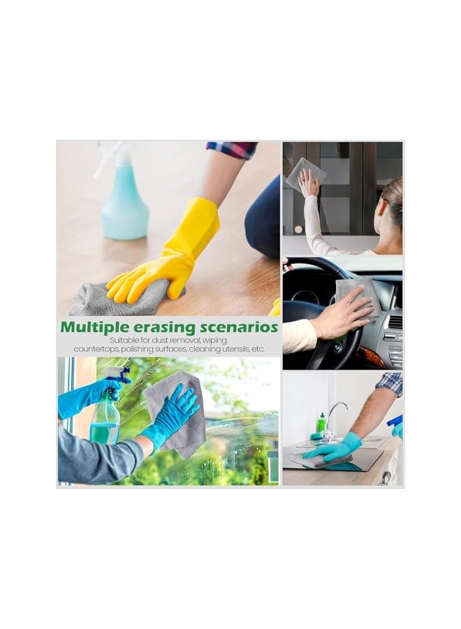 promass Disposable Dish Cloths, Microfiber Cleaning Cloth, Reusable Paper Towels, Wet Dry Cleaning Cloth, Kitchen Cleaning Rags, Window Cleaning Cloths Rag Cleaning Wipes for Car, 20 Sheets (Blue) - Image 4