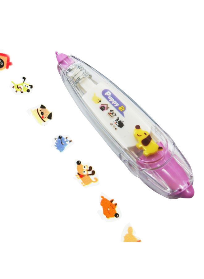 NIBEMINENT Creative Cartoon Push Type Lace Correction Tape White/Clear/Pink 